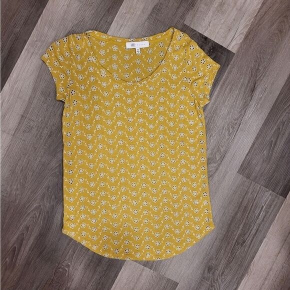 Fever Tops - yellow floral see through tshirt